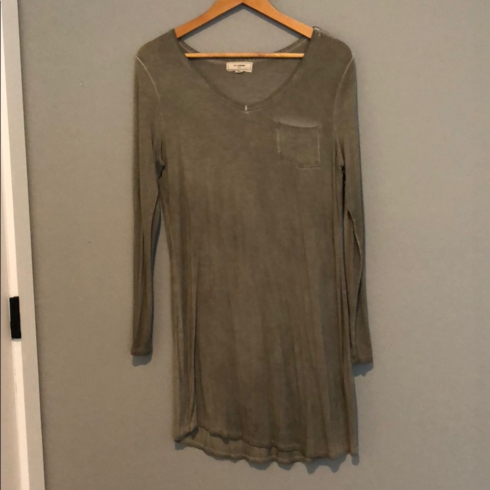 Gray/olive green dress